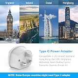 Loydia 1 Pack European to UK Plug Adaptor 13A Fuse Universal Travel Adapter view 6