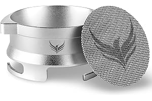 54mm Dosing Funnel Espresso Puck Screen Set KNODOS Grinder Trigger Portafilter Funnel and Filter Compatible with Breville 54mm Portafilters