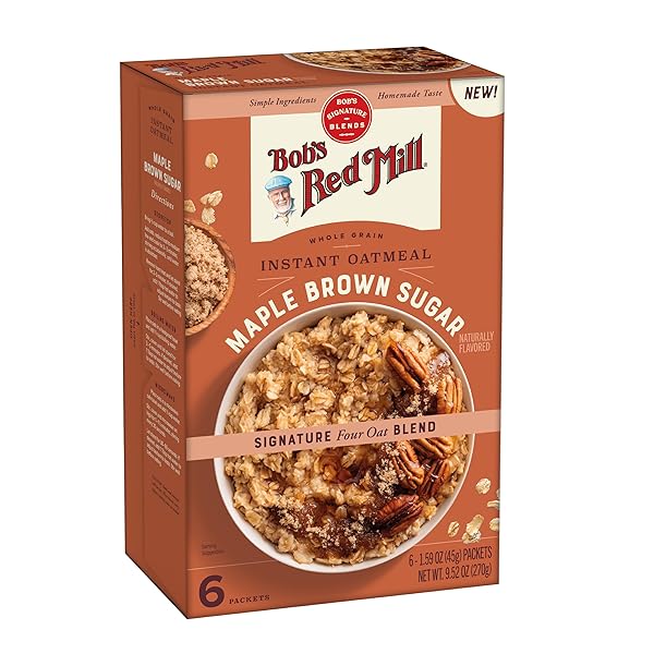 BOB’S RED MILL INSTANT OATMEAL, MAPLE BROWN SUGAR,...