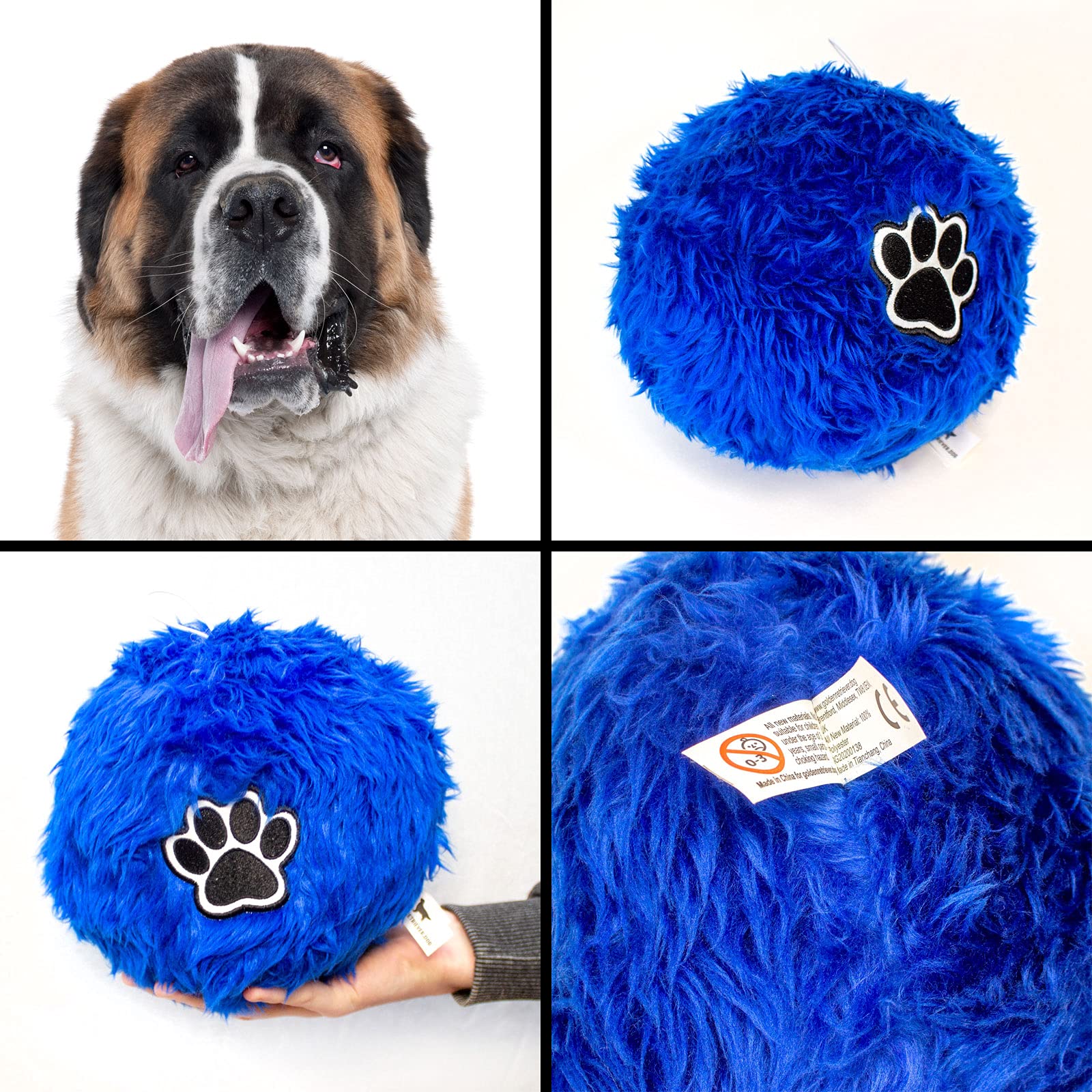 Soft Fluffy Dog Ball For ST BERNARD - Large Size Ball