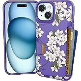 Smartish® iPhone 15 Pro Wallet Case - Wallet Slayer Vol. 1 [Slim + Protective] Credit Card Holder - Drop Tested Hidden Card Slot Cover Compatible with Apple iPhone 15 Pro - Very Cherry Blossom