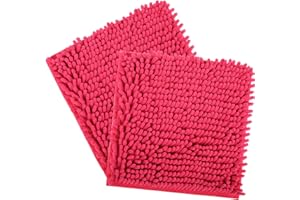 AUECOOME Locker Rug 10 x 10 Inches Pink Rug School Locker Carpet Chenille Locker Carpet with Non Skid Backing Locker Decorations(2, Pink)