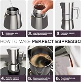 bonVIVO Moka Pot 2 Cup Intenca Stainless Copper Finish Espresso Maker view 6