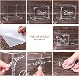 Benjia Acrylic Wedding Card Box Clear with Lock and Slot 28x22x23cm view 4