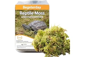 Begeterday 3.5oz Pure Natural Reptile Moss for Humidity, Great for Snakes, Turtle and Other Reptiles, Good for Terrariums for Reptiles & Amphibians