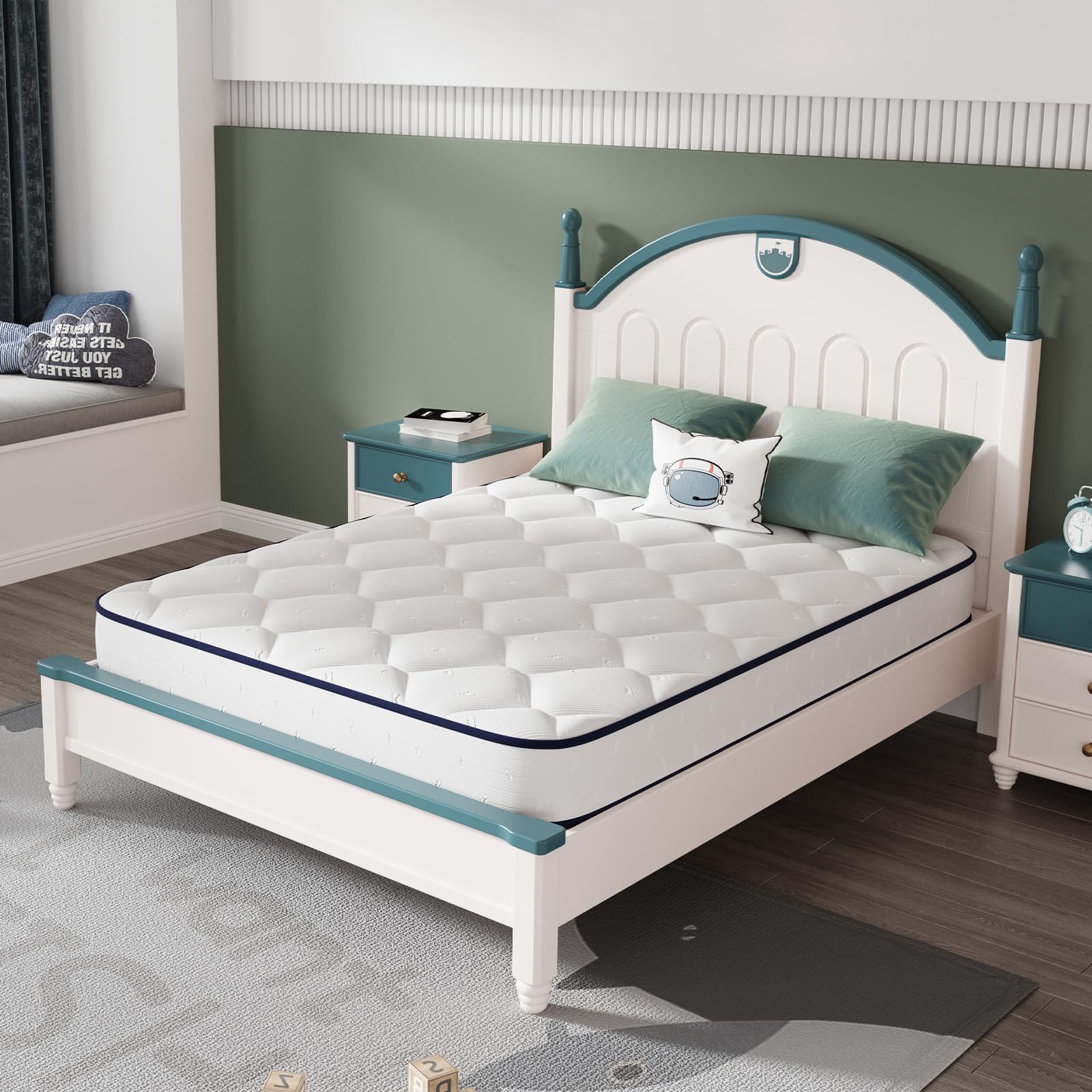 Photo 1 of Novilla 6 Inch Twin Mattress,Bonnell Spring Hybrid Mattresses for Spine Support & Cooling Comfort - Twin Bed Mattress,Adaptive Foam Layer with Medium Firm- CertiPUR-US Certified for Youth/Guest Rooms