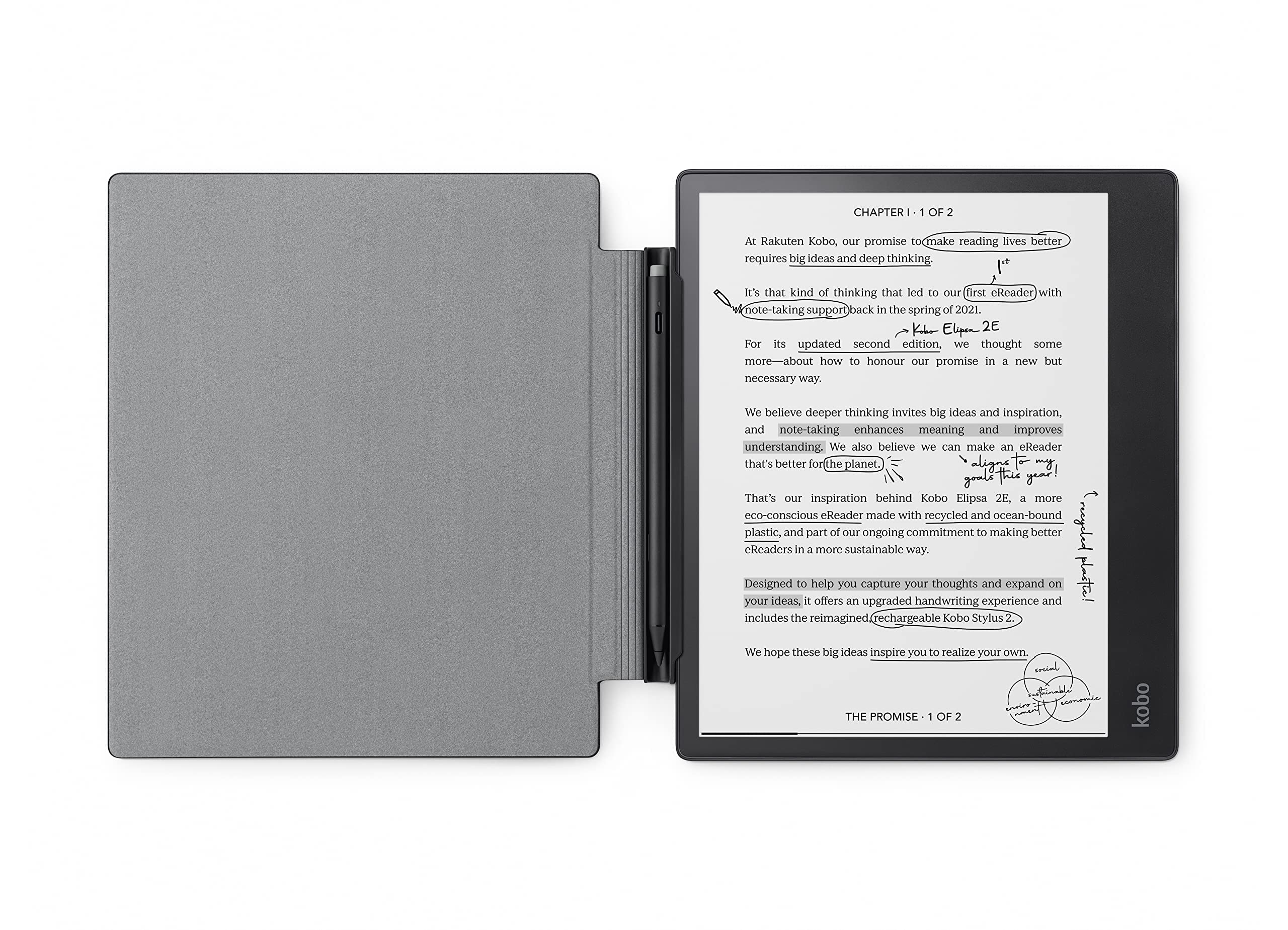 Kobo Elipsa 2E - 10.3" 32GB eReader - Bundle with