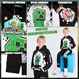 Minecraft Boys Tracksuit Set Black Green 11-12 Years Hooded Joggers view 4