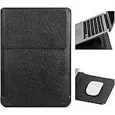 HoYiXi 15.6 16 Inch Laptop Sleeve Case with Stand Feature for MacBook Pro 16 2025 & 2021,ASUS Vivobook 15/MacBook Pro 15/Surface 3/Matebook D15/Galaxy Book Flex,15-16'' Laptop Cover,Black