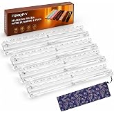 FQMQIVY 20 Inch Acrylic Mahjong Racks with Pushers 4PCS, Clear | 3-Point Magnetic Connection, Premium Acrylic Material, Stylish Look, Great for Home, Parties, Trips Mahjong Game