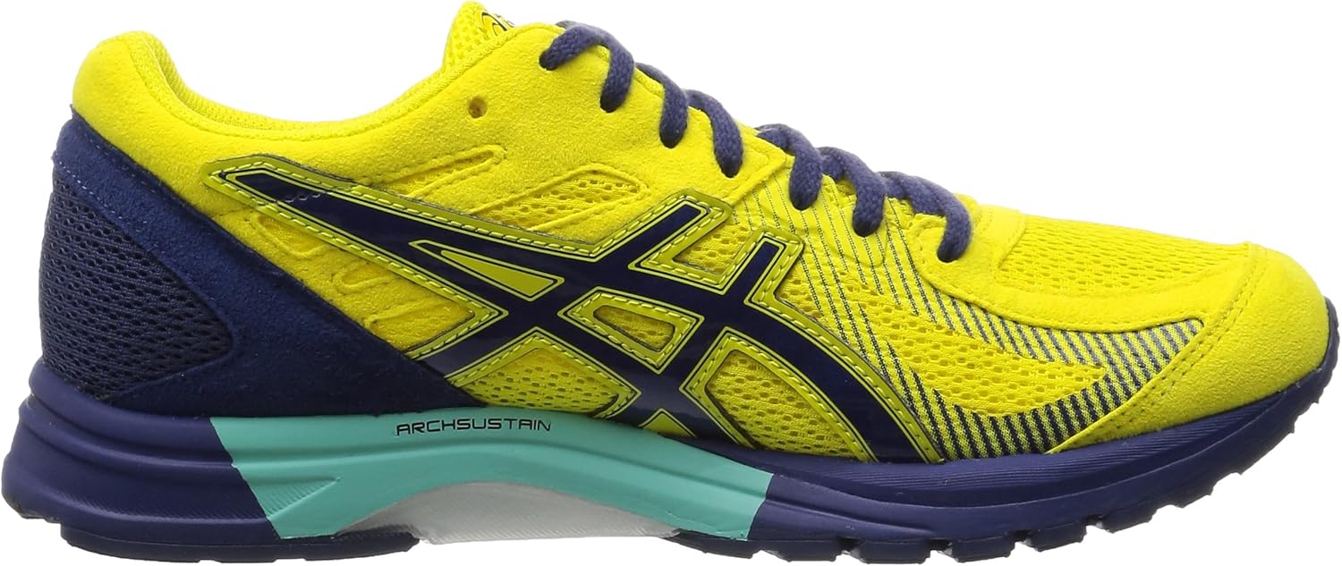 Amazon アシックス ランニングシューズ Gelfeather Glide 3 Tjr406 旧モデル 0551レモンイエロー ディープコバルト 26 5 Asics アシックス ランニング