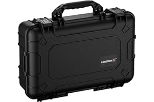 Condition 1 22" Large Waterproof Hard Travel Case with Foam, Model 288, Protective Storage for Camera, Tools, Hunting, Tactical, Made in USA, 22.08"x14.89"x7.75" Black