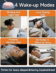 Cadmos Cute Loud Vibrating Alarm Clock for Heavy