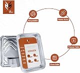 ZubyShax 20 Pack Large Aluminium Foil Trays with Lids 32x21x5.5cm view 2
