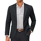 PJ PAUL JONES Mens Blazer Casual Two Button Sport Coats Notched Lapel Solid Suit Jackets