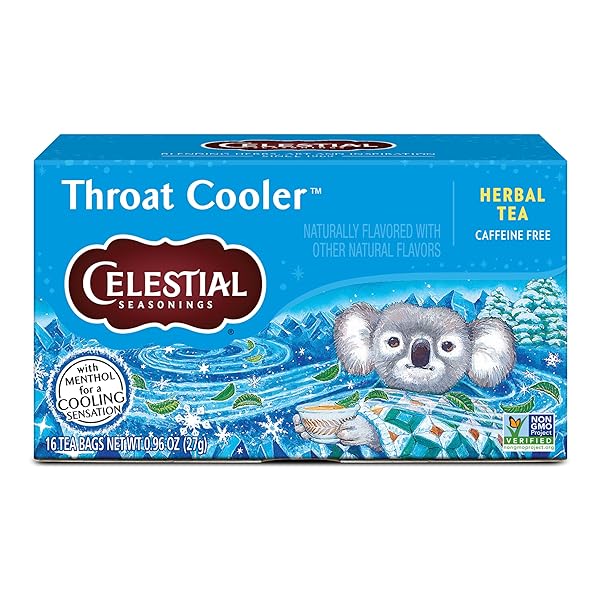 CELESTIAL SEASONINGS THROAT COOLER HERBAL TEA, CAFFEINE FREE,...
