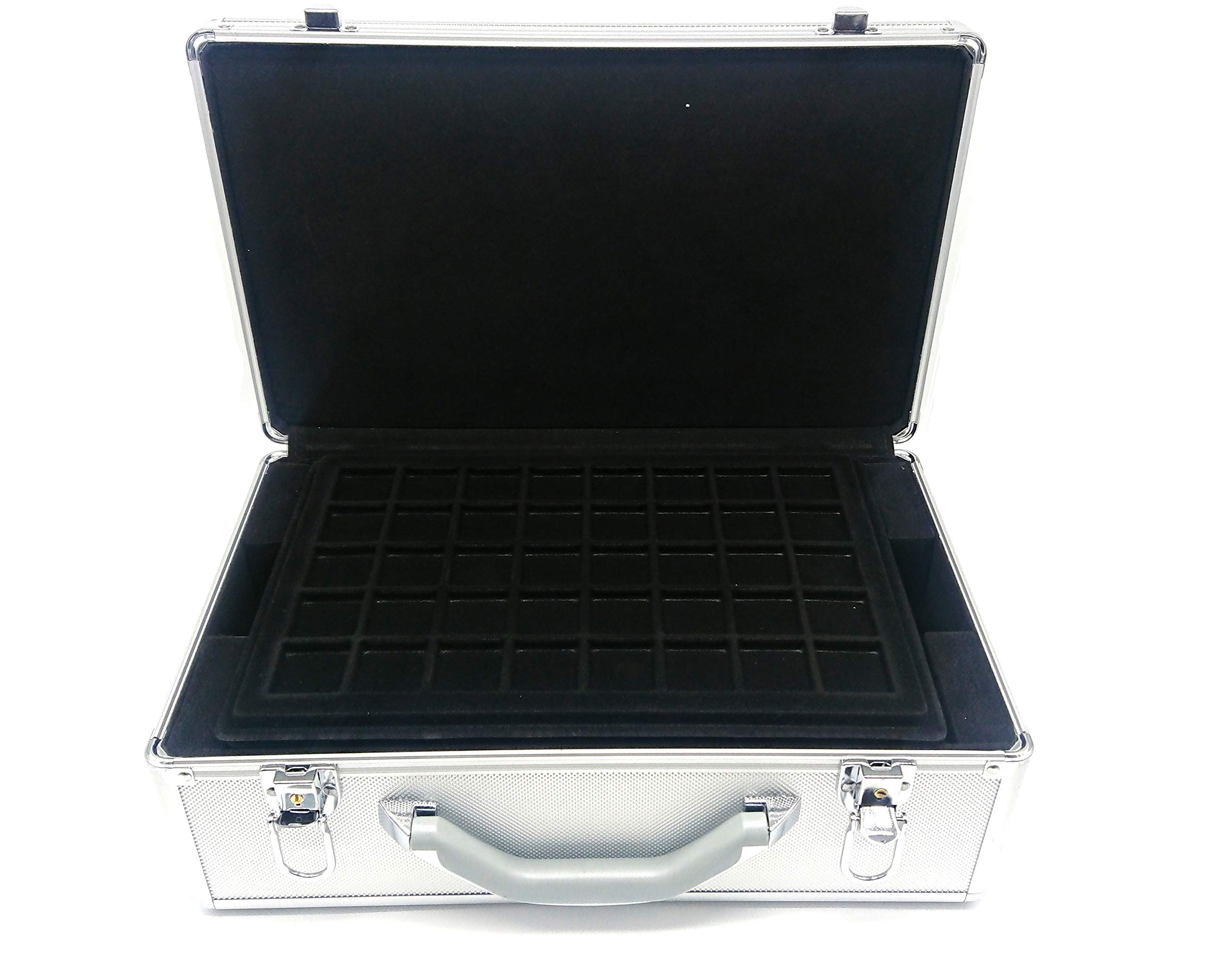 Large Aluminium Coin Case with 12 Trays Black for 480 x 2/10/20 Euro, black