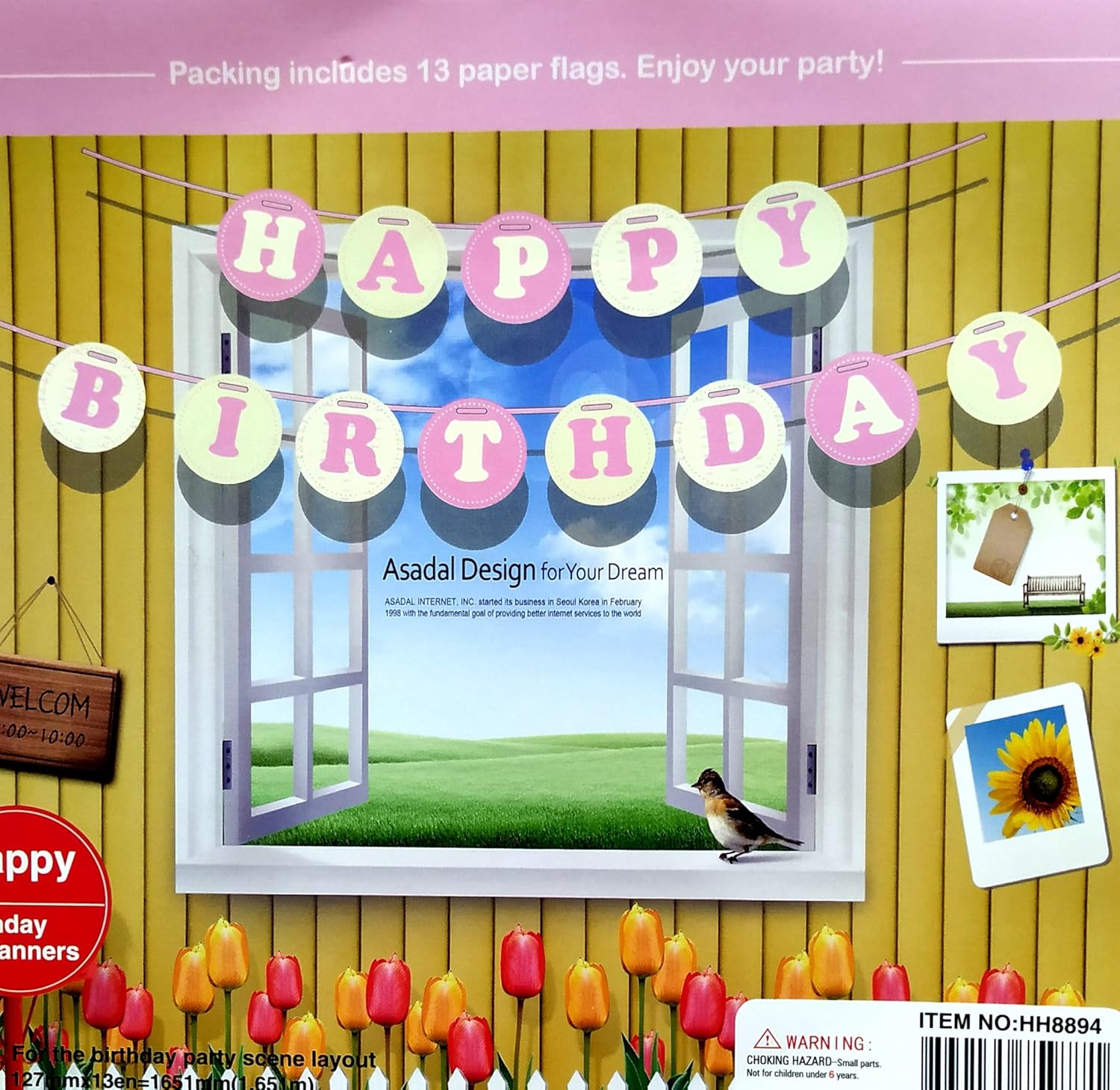 Avni Online Enterprises Happy Birthday Banner For Baby In Pink