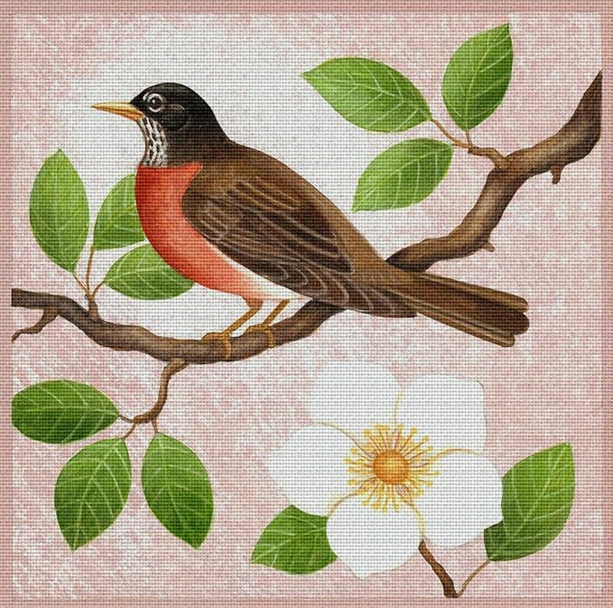 Art Needlepoint Robin Needlepoint Kit