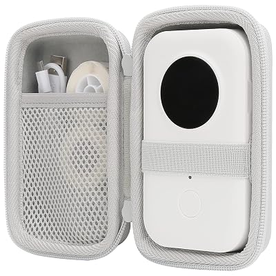 Aenllosi Hard Storage Case Compatible with Phomemo D30 Bluetooth Wireless Mini Label Printer.(Only Case,White)