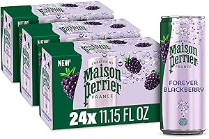 Maison Perrier Blackberry Flavored Sparkling Water, 11.15 FL OZ Can (24 count)