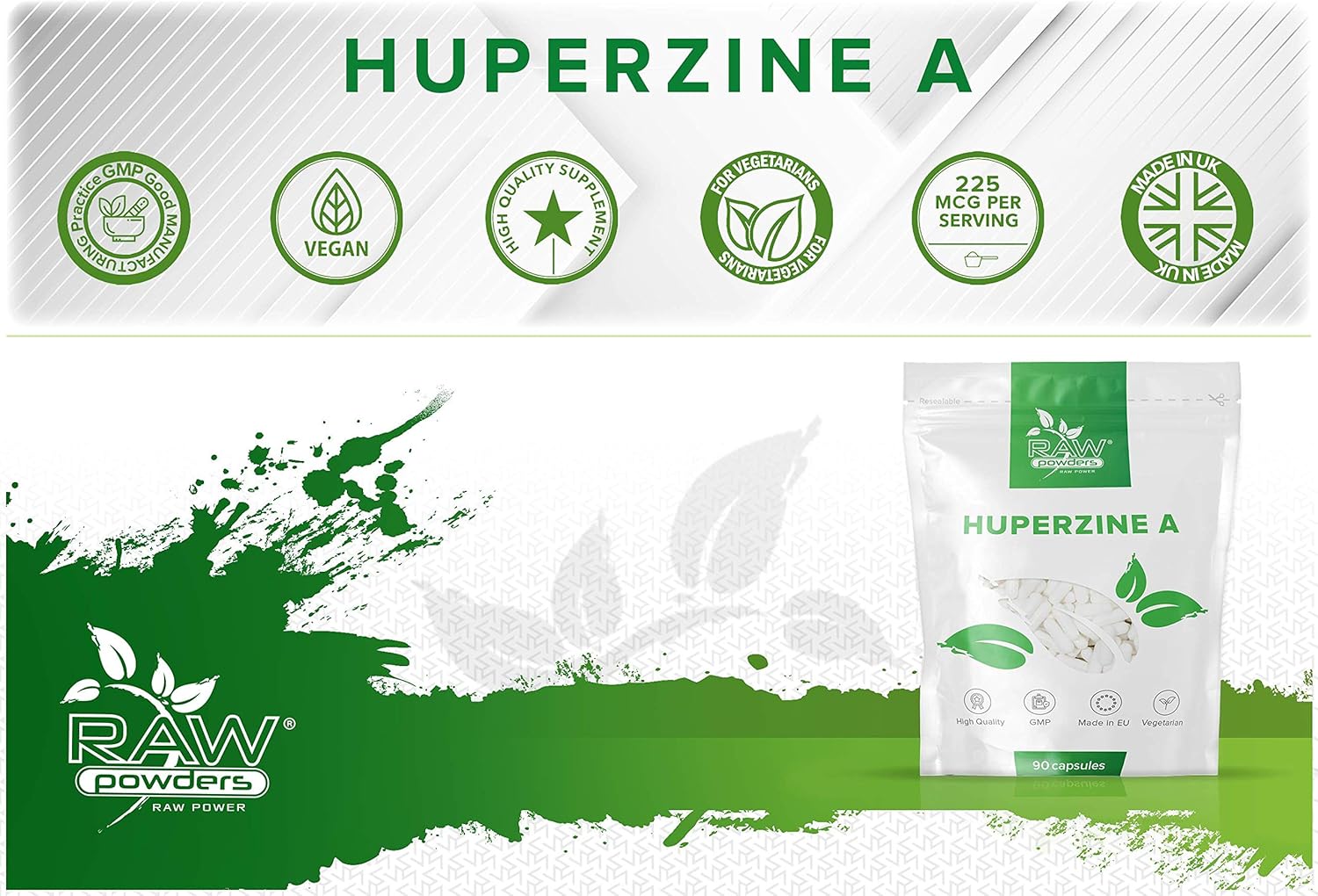 Huperzine A 225mcg, 90 Capsules, Memory & Cognitive Support, Pure Ingredients, GMO & Gluten Free - Image 3