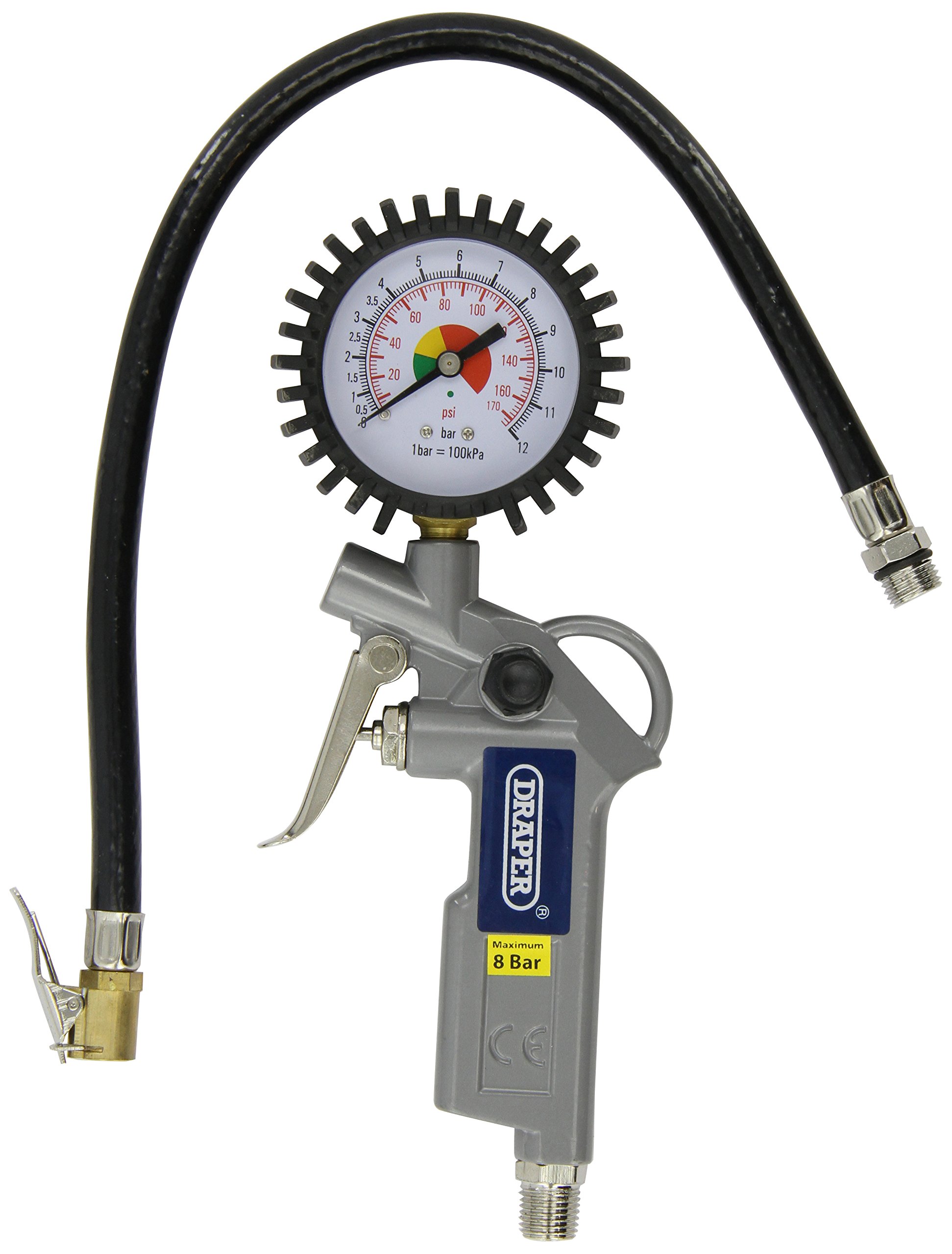 Draper 10604 Air Tyre Inflator with Pressure Gauge