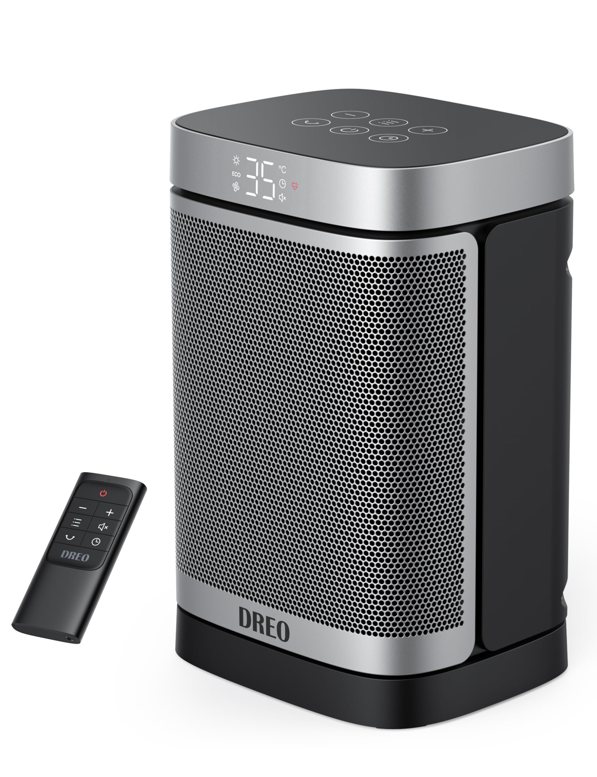 Dreo Electric Space Heater, 70° Oscillating Portable Heaters for Home, 1500W PTC Ceramic Heater with Thermostat, Remote Control, 3-Mode 3-Speed, 1-12H Timer, Overheat & Tip-Over Protection, ECO-Mode