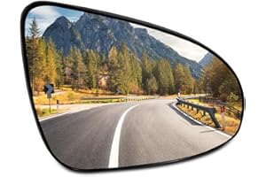 SCITOO Passenger Side View Mirror Glass fit for 2012-2015 2016 2017 For Toyota Camry 2015 Corolla 2014-2017 for Yaris Heated Chrome Side View Mirror Glass With Plastic 8K0949102E-AUT