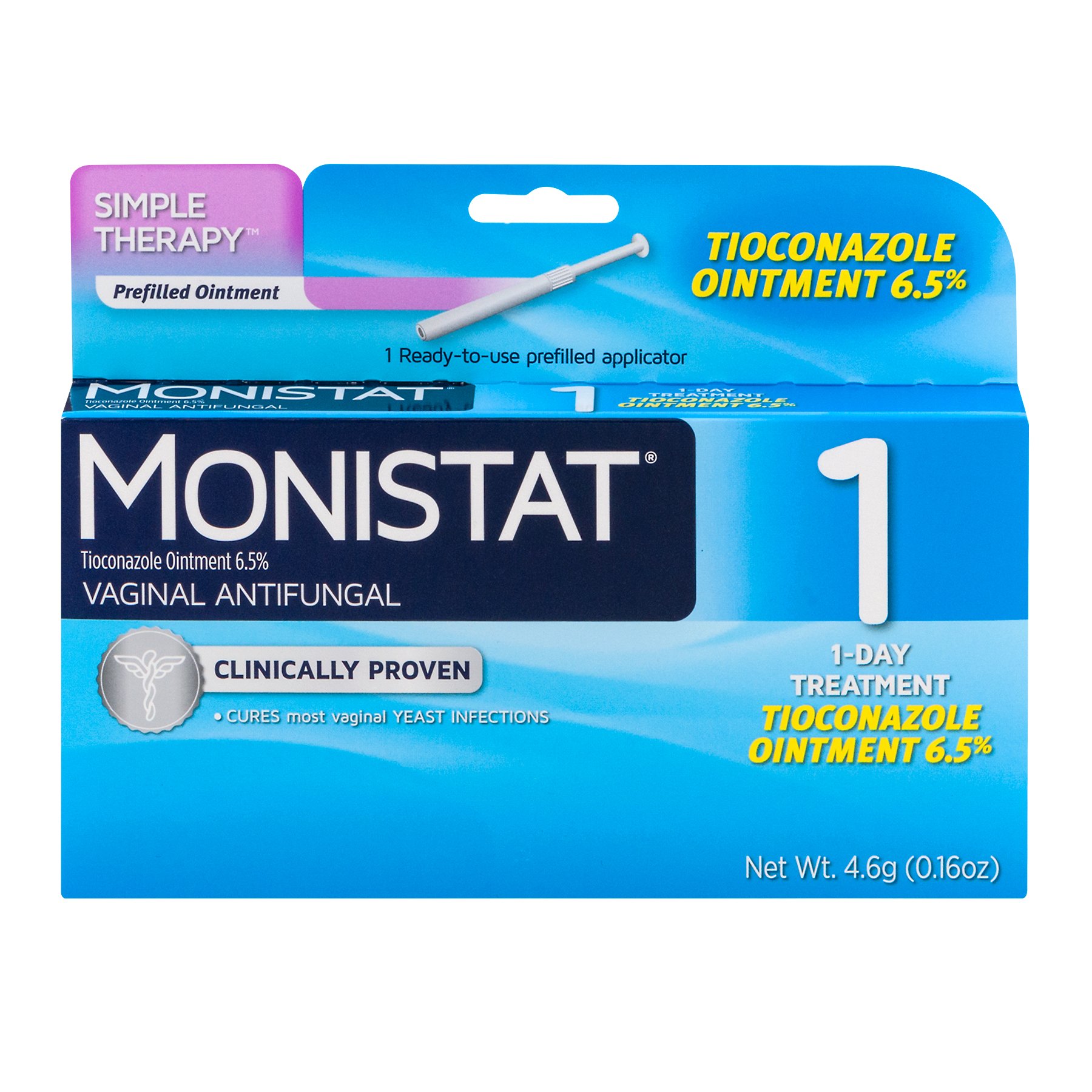 Monistat 1Day Yeast Infection Treatment, Prefilled Applicator, 1 ea