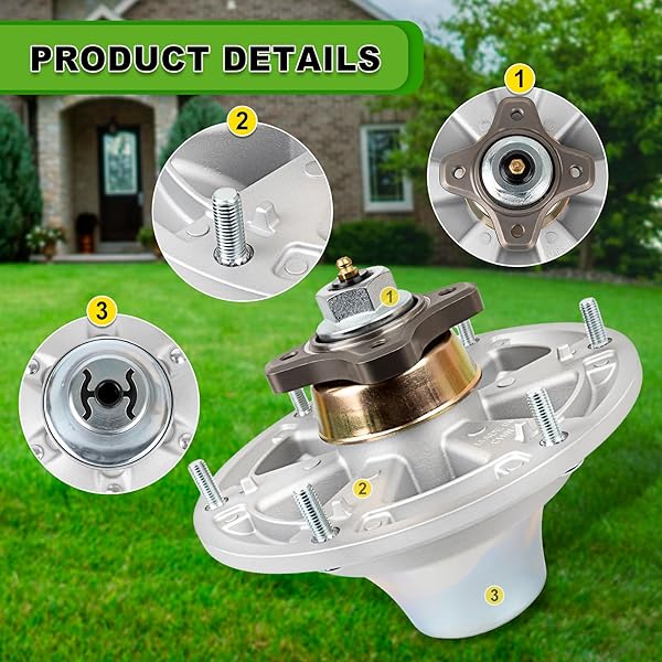 TCA17517 SPINDLE ASSEMBLY COMPATIBLE WITH JO HN DEE- RE Z TRAK Z510A, Z520A, Z710A, Z720A & 48″/54″/60″/72″ REPLACE FOR TCA17517, TCA24880, TCA20639, 3-PACK