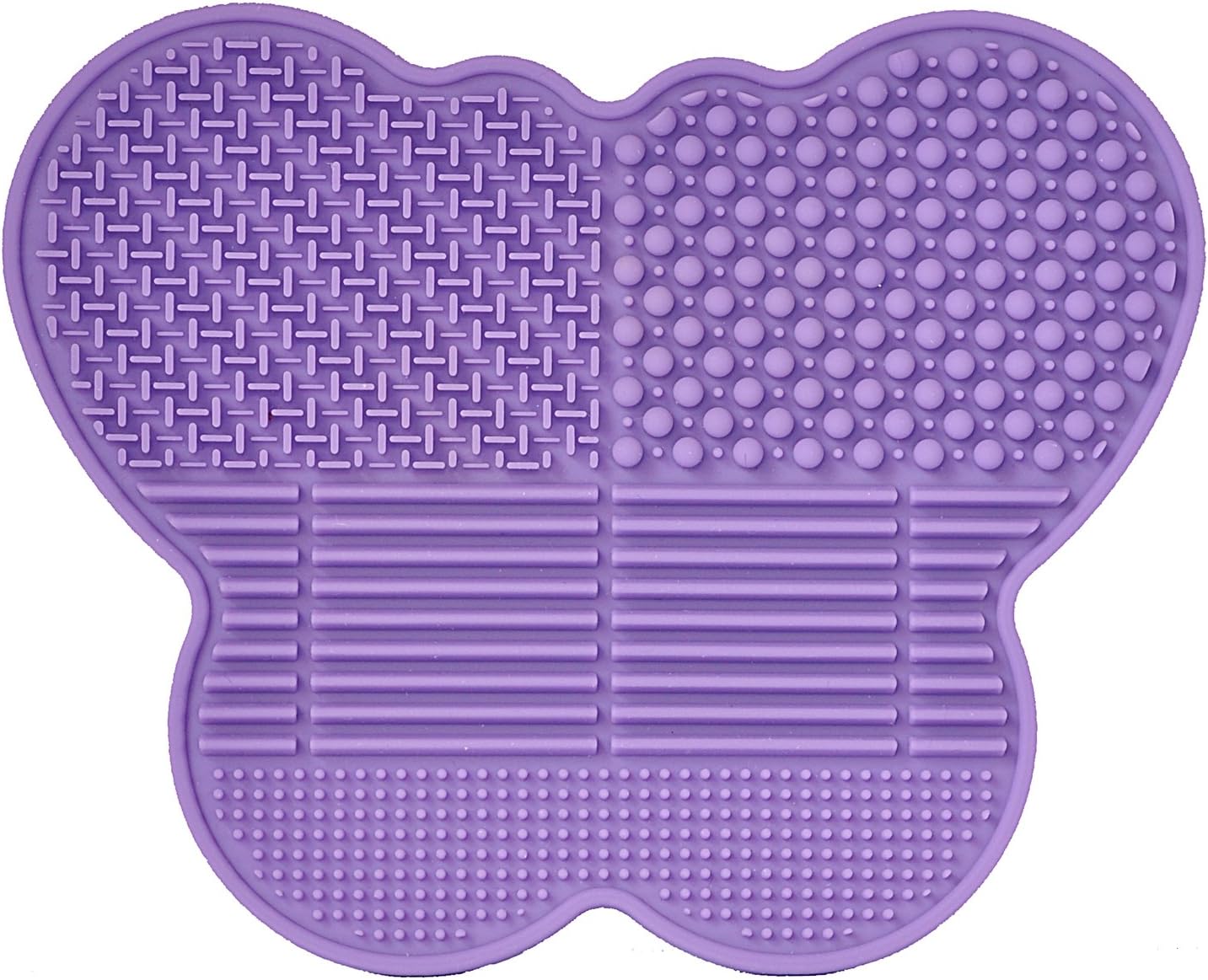 # 1 Silicone Makeup Brush Cleaning Mat -Butterfly shape Scrubber - Portable Beauty Washing Tool to Extend the Use of Your Make up and Art Painting Brushes - Best Cleaner Pad ! (Purple)