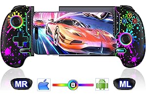 NinjaPlusOX Mobile Gaming Controller for iPhone/Android with Hall Joystick, Wireless Phone Controller with Phone Case Support, Compatible with Xbox Game Pass, Steam Link, Call of Duty, Roblox