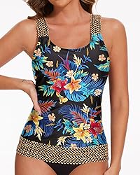 Aqua Eve Tankini Tops for Women Swimwear Top Only