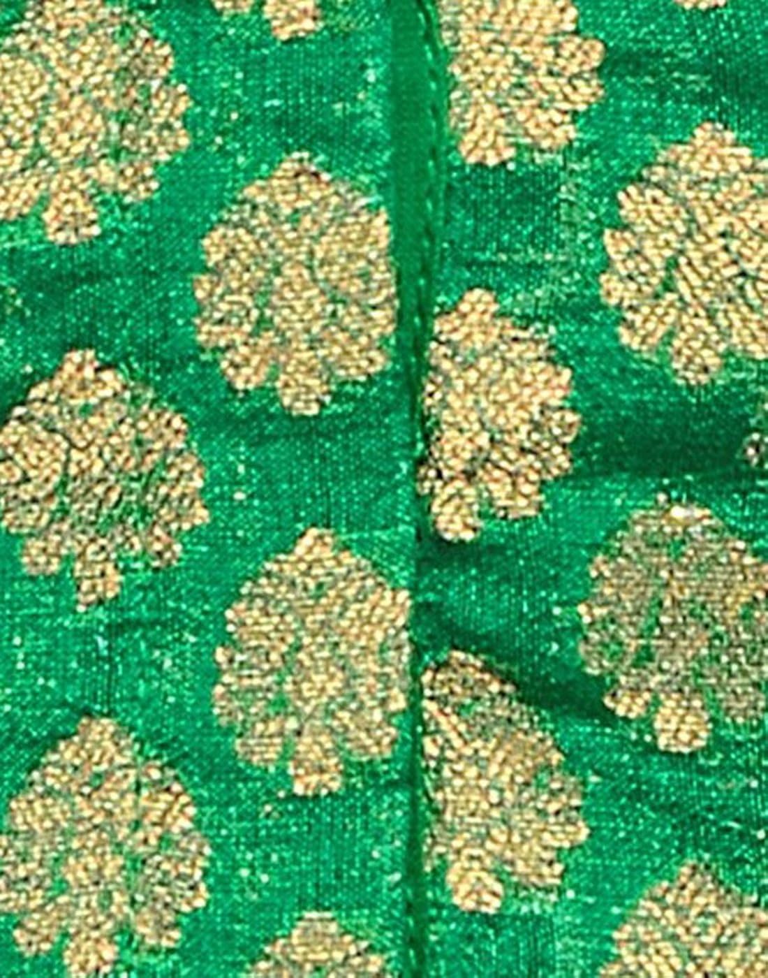 studio shringaar party green solid short sleeve non-padded blouse