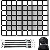 Surmountway Heavy Duty Cargo Net with Mesh (72" x 57"), 1100LBS Capacity, Adjustable Cam Buckles & S-Hooks for Trucks & Trailers