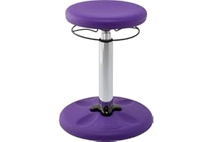 KORE DESIGN LLC Kore Adjustable Height Wobble Chair, Active Sitting for Children, Kids, Teens: Better Than a Balance Ball, Flexible Classroom Seating, Adjusts from 16.5 to 24 inches, Purple