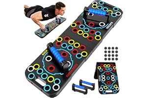 BERLENG 56-in-1 Push Up Board, Multi-function Foldable Push Up Bar, Portable Push Up Handles for Floor, Push Up Board, Multi-function Detachable Push Up Bar, Portable Push up Handles for Floor