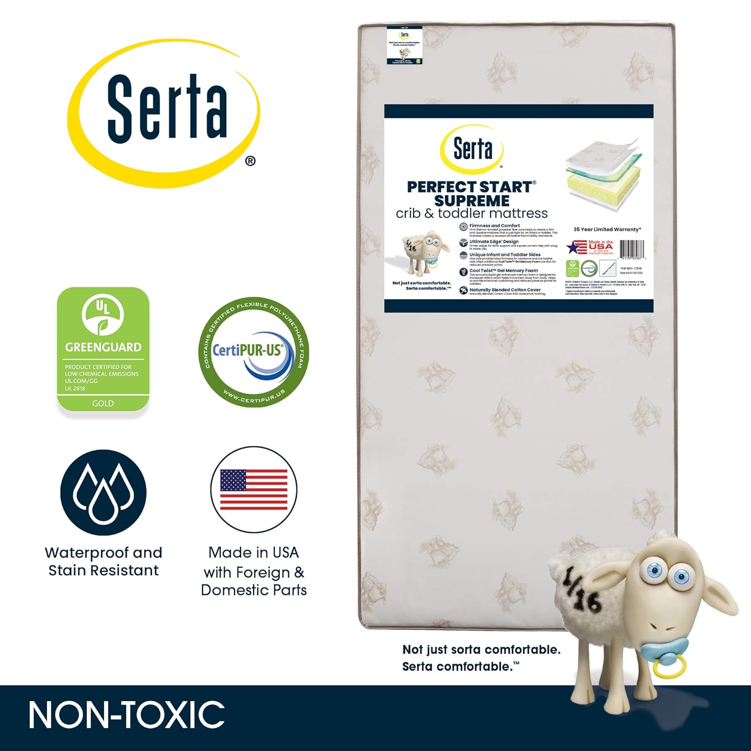 serta perfect slumber firm crib & toddler mattress
