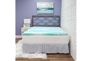 BioPEDIC 3-Inch Twin-XL Size Mattress Topper, iCOOL Tech and Gel Swirl Medium Plush Memory Foam Mattress Topper, CertiPUR-US Certified, White, Twin-XL Size (80" L x 39" W x 3" H)