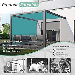 SunnyRoyal 17'x17' Sun Shade Sail Straight Edge