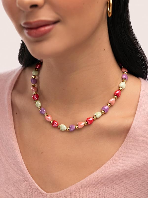 Colar feminino L'Amour à Paris em aço banhado a ouro