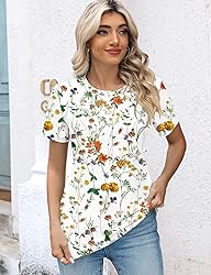 Kistore Womens Plus Size Short Sleeve Crew Neck