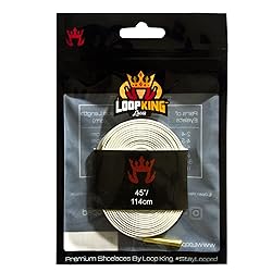 Loop King Laces - Premium White Flat Leather Shoe