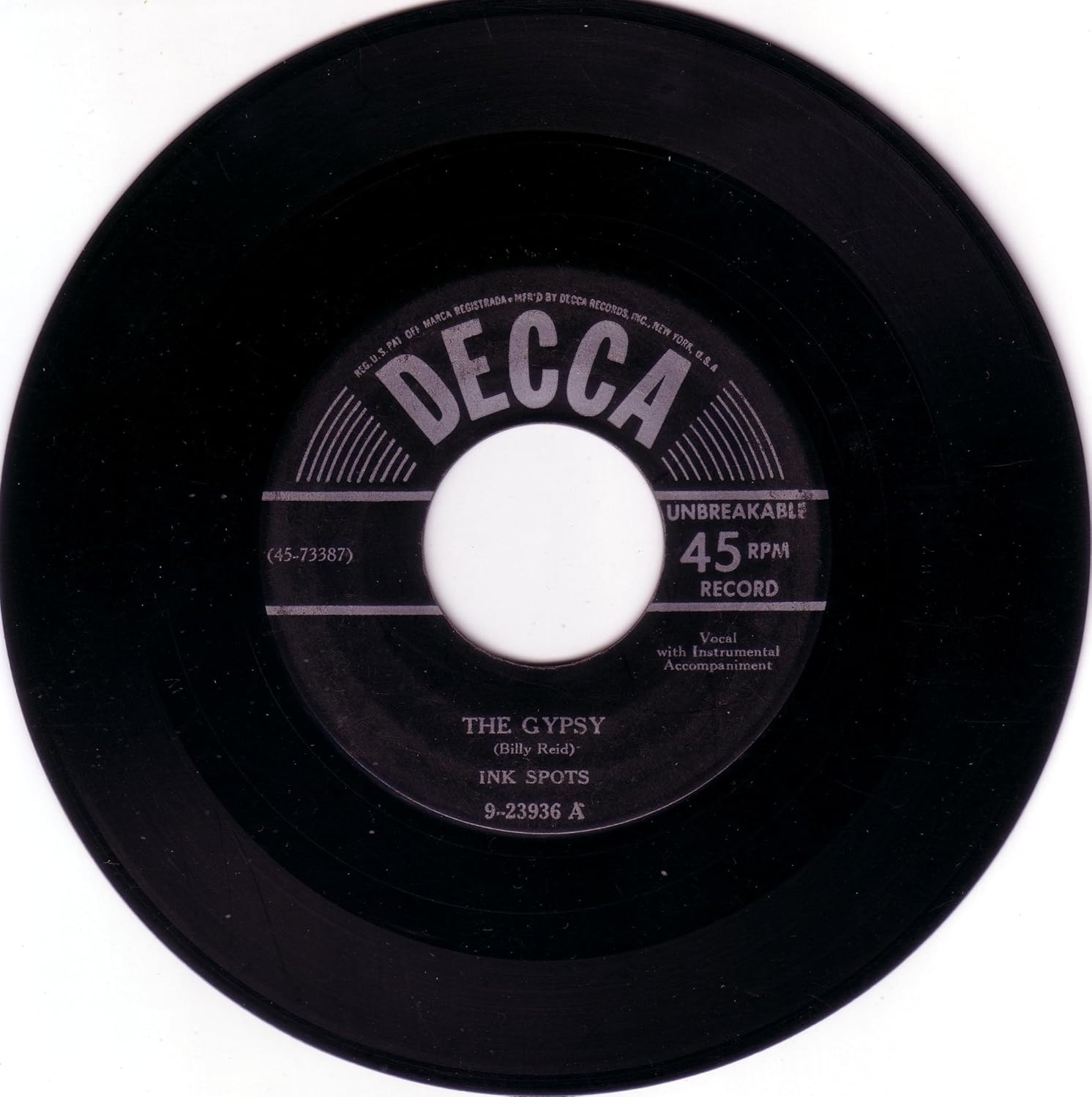 INK SPOTS the gypsy / everyone is saying hello again Music