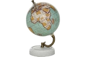 Deco 79 Marble Globe with Marble Base, 5' x 5' x 8', Teal
