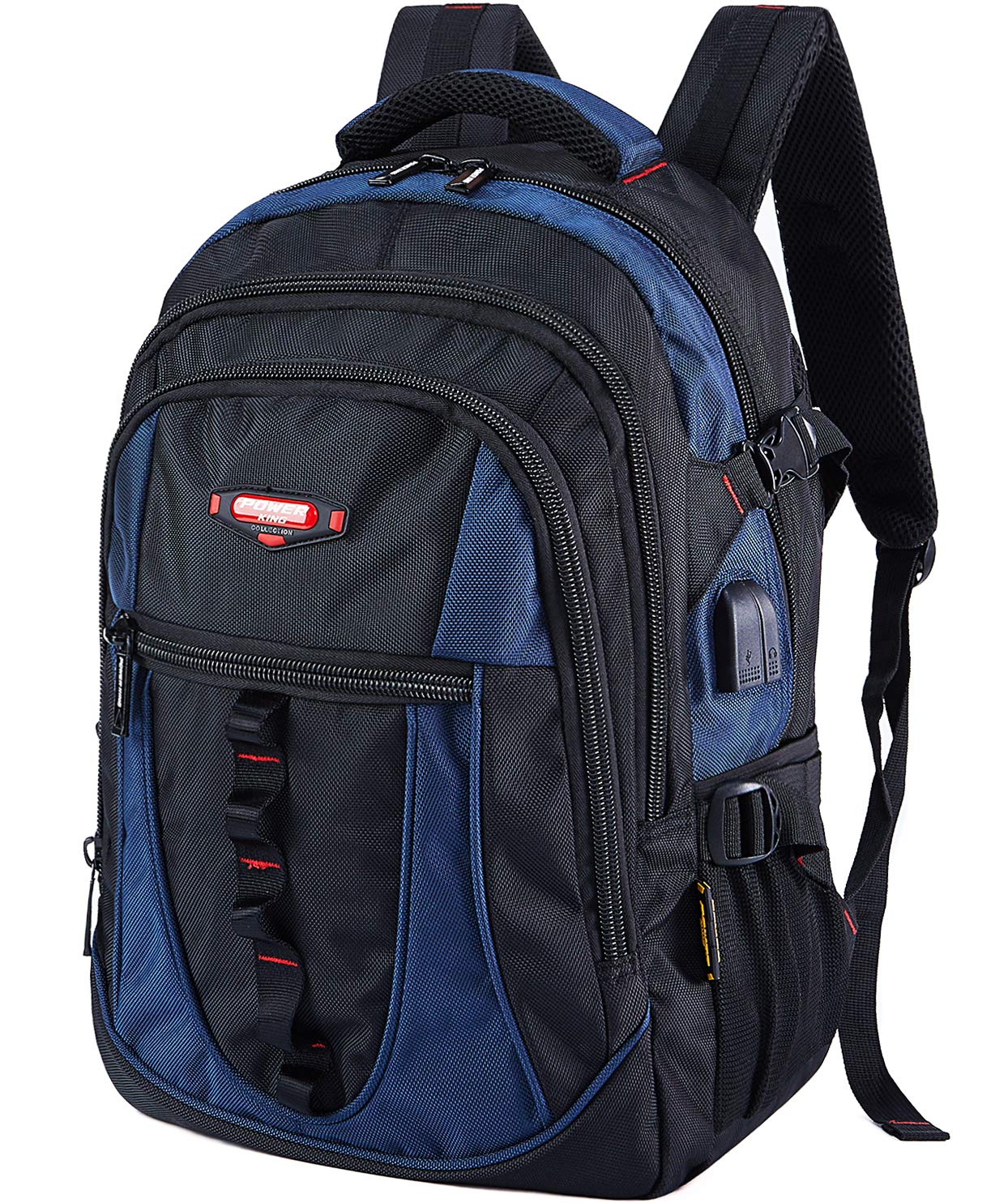 POWER KING Hiking Backpack 30L, Lightweight Casual Backpack for Men Women, Outdoor Travel Daypack for Camping Mountaineering Walking Cycling Climbing Sport, Blue