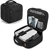 CURMIO Double Layer Photo Printer Case Compatible with Canon SELPHY CP1500/CP1300/CP1200, Portable Printer Camera Storage Bag with Multiple Pockets, Bag Only