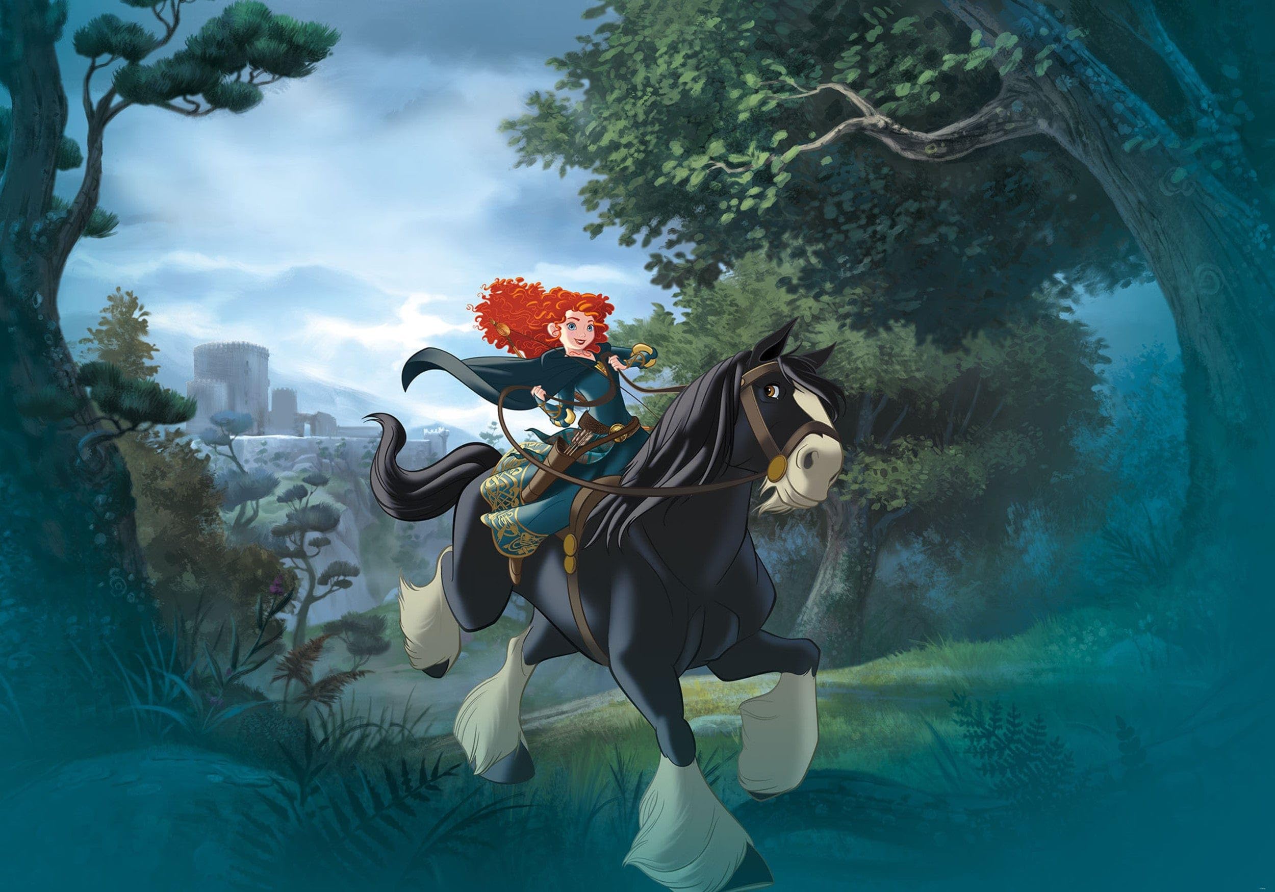 Komar Disney Merida Riding IADX8-002 Non-Woven Photo Wallpaper Size 400 x 280 cm (Width x Height)
