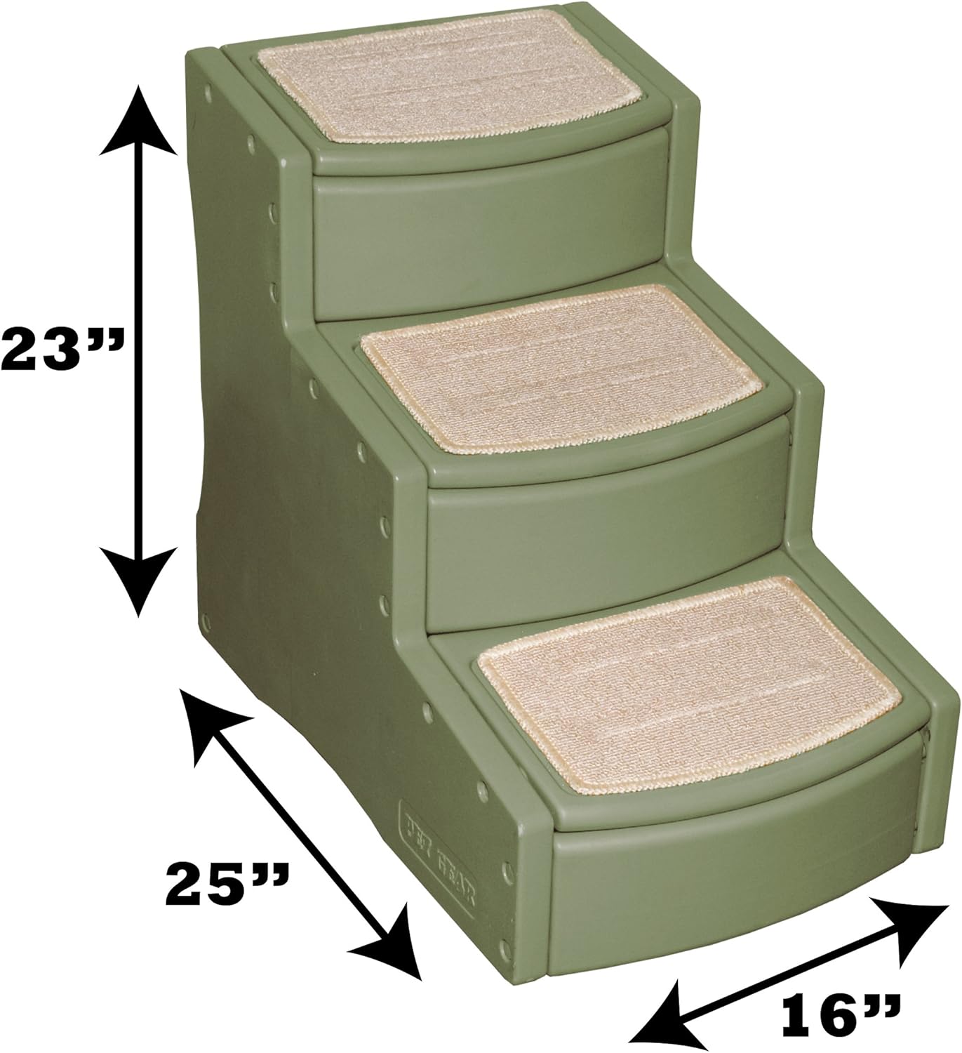 Pet Gear Easy Step III Pet Stairs, 3-step/for cats and dogs up to 150-pounds, Tan : Dog Steps For Suv : Pet Supplies